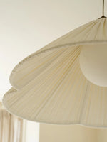 Load image into Gallery viewer, Nordlys Linen Fabric Oversized Scalloped Pendant Light for Living Room &amp; Dining Area
