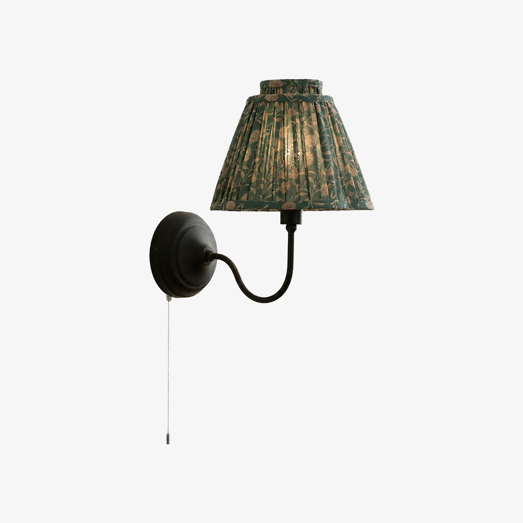 Solmire Contemporary Wall Light – Tailored Fabric Metal Wall Fixture for Bedroom and Hallway