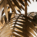 Cargar imagen en el visor de la Galería, Close view of layered forged iron leaves on the chandelier