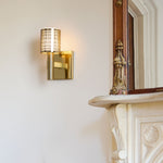 Load image into Gallery viewer, Galvia Modern Perforated Metal Sconce - Sleek Wall Light for Hallway &amp; Bathroom
