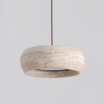 Load image into Gallery viewer, Travertine Drum Pendant Lamp