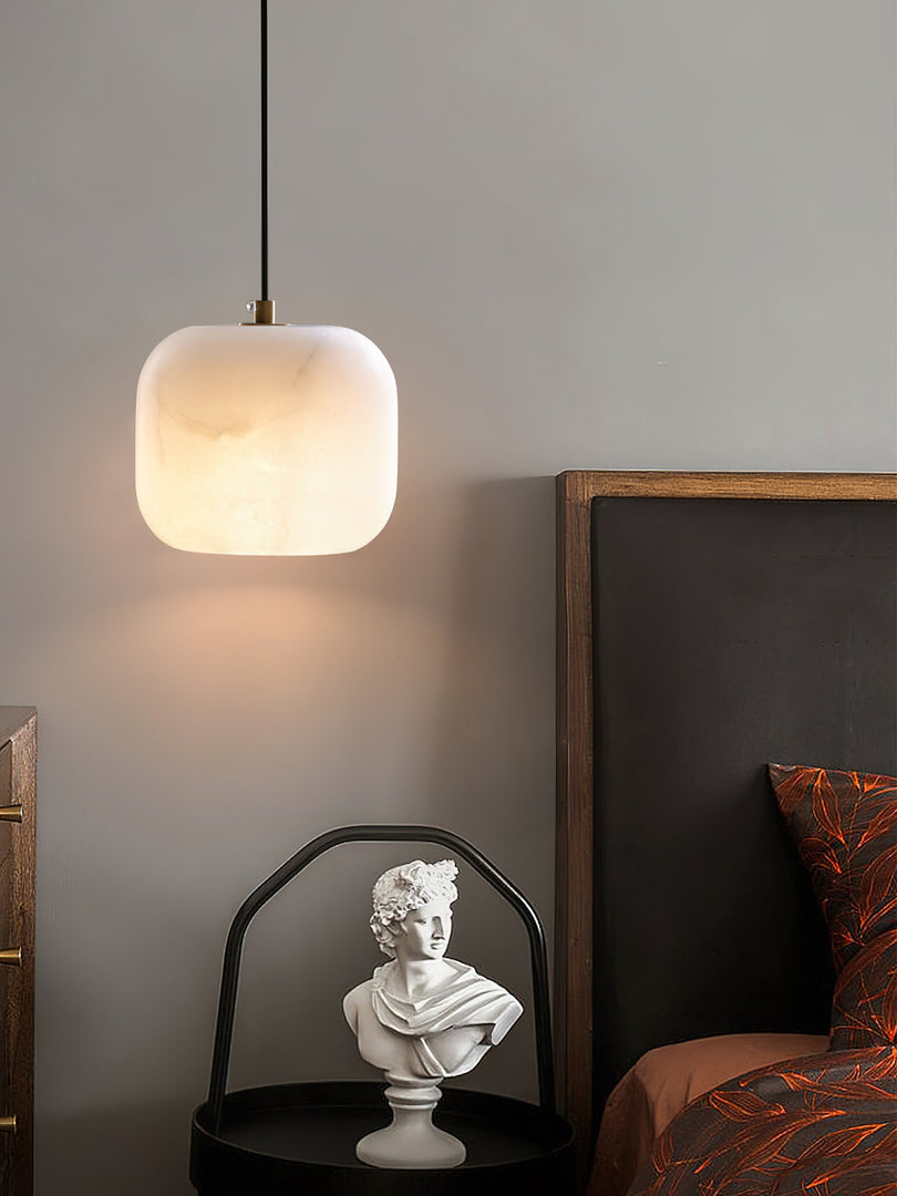 Lampa wisząca nocna z alabastru