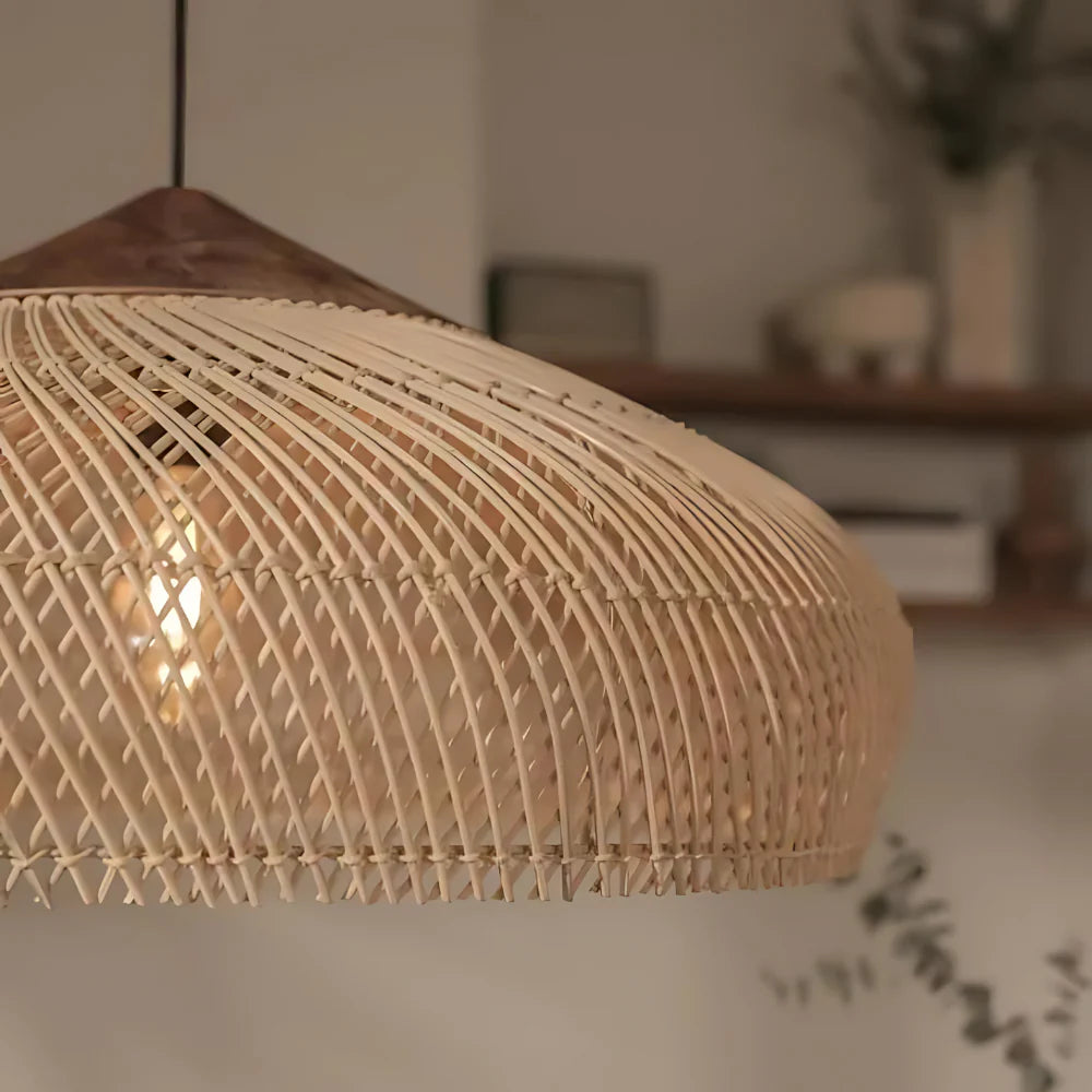 Lámpara Colgante Retro Bohemia de Ratán