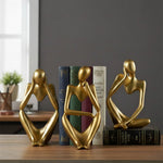 Load image into Gallery viewer, Floxo Lazy Dog and Abstract Nordic Human Figurine Minimalist Sculpture for Modern Shelves and Desks