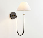 Load image into Gallery viewer, Calin Classic Sconce - Iron Wall Light with White Linen Shade

