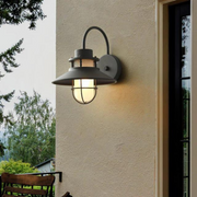 Lampada da parete esterna in metallo torcia luminosa