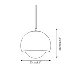 Load image into Gallery viewer, Nordic Lipko Pendant Light – Compact Frosted Globe Hanging Lamp for Apartments and Cozy Nooks