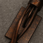 Załaduj obraz do przeglądarki galerii, Close view of aged bronze metal texture and backplate