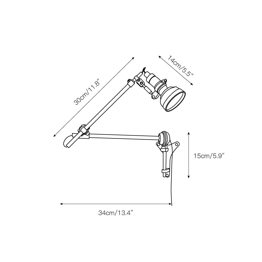 Ralph Rocker Arm Steckbare Wandleuchte