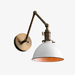 Load image into Gallery viewer, Conique Metal Vintage Industrial Swing Arm Wall Lamp - Adjustable Dome Shade for Study
