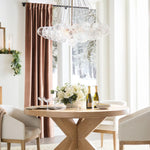 Load image into Gallery viewer, Bravira Glass Bubbled Chandelier - Vintage Brass Oval Glass Lighting
