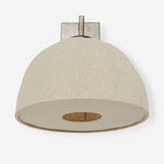 Bild in der Galerieansicht laden, Lumarys Schwenkarm-Wandleuchte – Skulpturale Leinen-Schirm Wandleuchte im organischen Stil für Wohn- oder Schlafzimmer