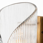 Load image into Gallery viewer, Vintage Ripple Glass Wall Sconce
