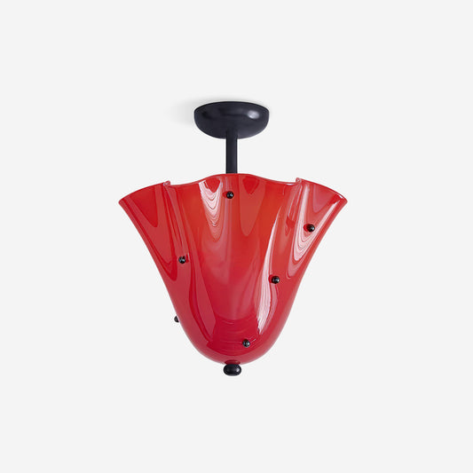 Bellina geplooide glazen plafondlamp modern voor woonkamer