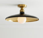 Load image into Gallery viewer, Forvara Farmhouse Metal Flush Mount Light - Black or White Ceiling Lamp
