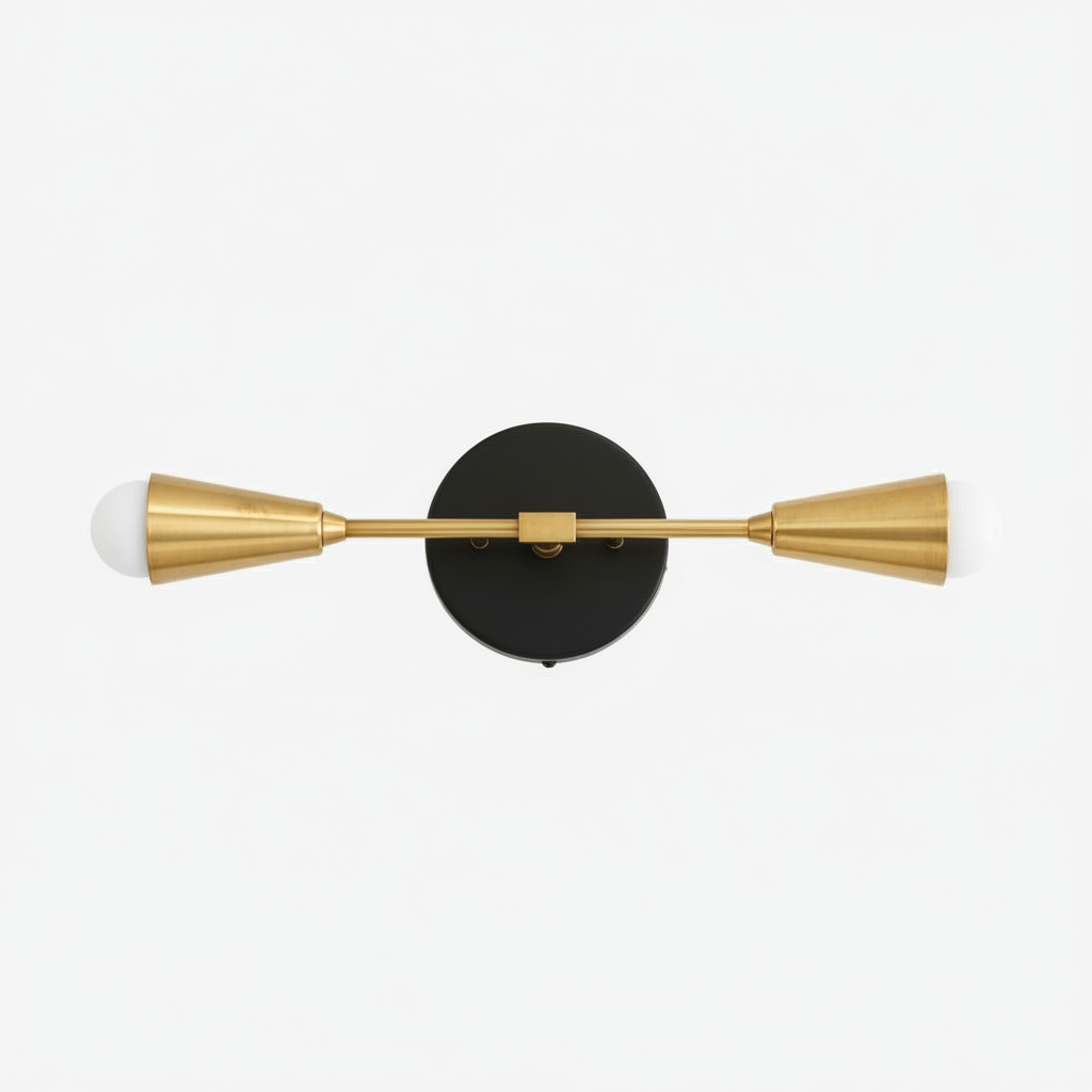 Mobilux Dual-Light Linear Mid-Century Vanity Wall Light for Bathroom & Mirror