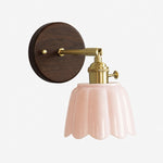 Load image into Gallery viewer, Pink Walnut Wood Style A ceramic wall lamp