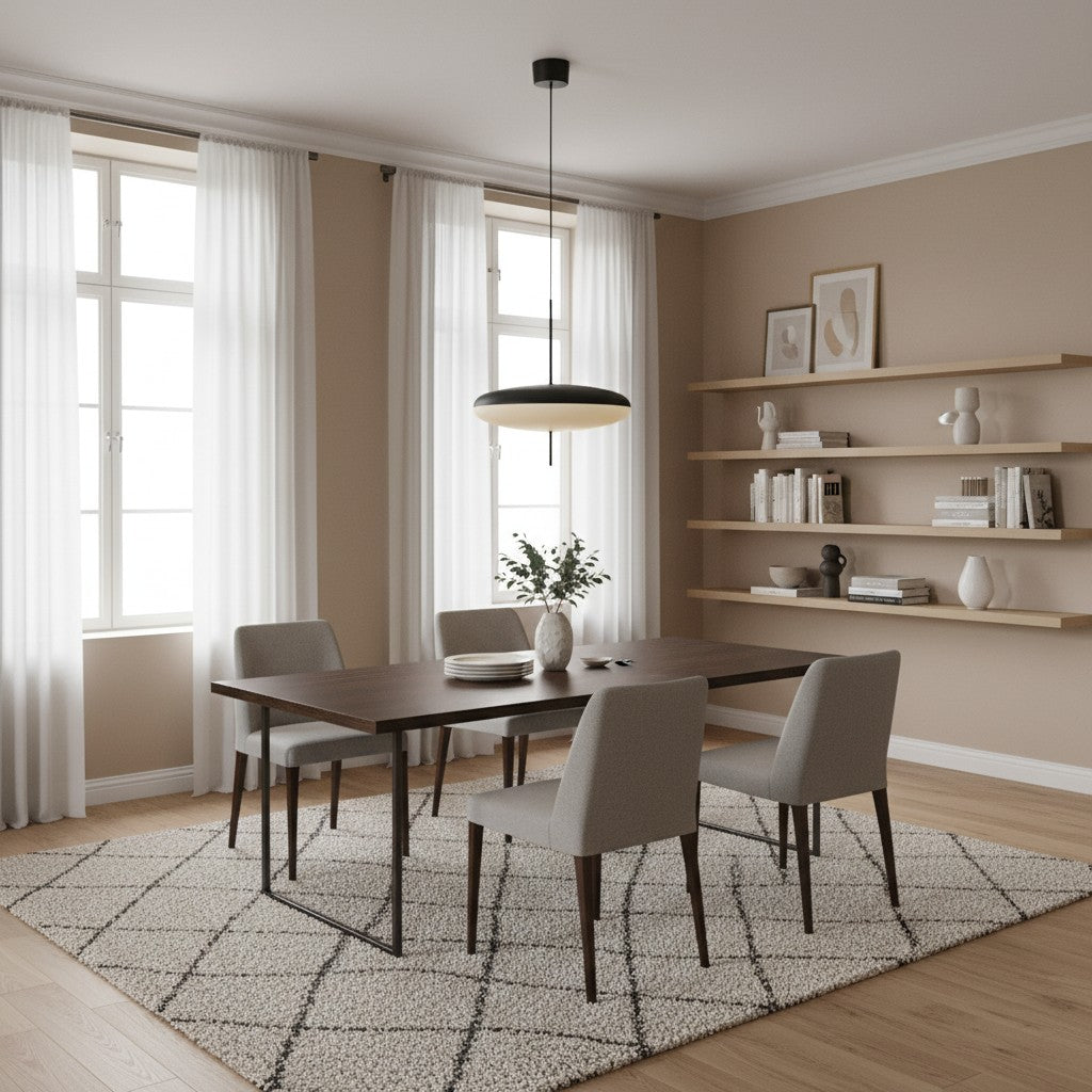 Modellis Minimalistische Hanglamp met Strakke Lijnen – Hedendaagse Verlichting voor Woonruimtes N29