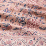 Load image into Gallery viewer, Close detail of rose mauve floral tablecloth fabric texture