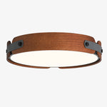 Cargar imagen en el visor de la Galería, Walnut Full Spectrum Flush Mount Ceiling Light