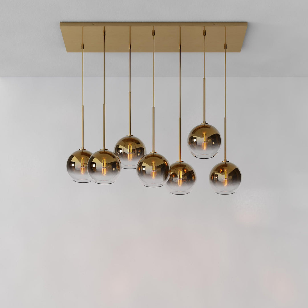 Selvion Elegant 7-Light Globe Chandelier – Glass Pendant Light