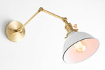 Load image into Gallery viewer, Conique Metal Vintage Industrial Swing Arm Wall Lamp - Adjustable Dome Shade for Study
