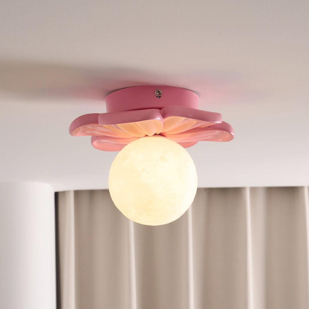 Cream Bloom Blumen Deckenlampe