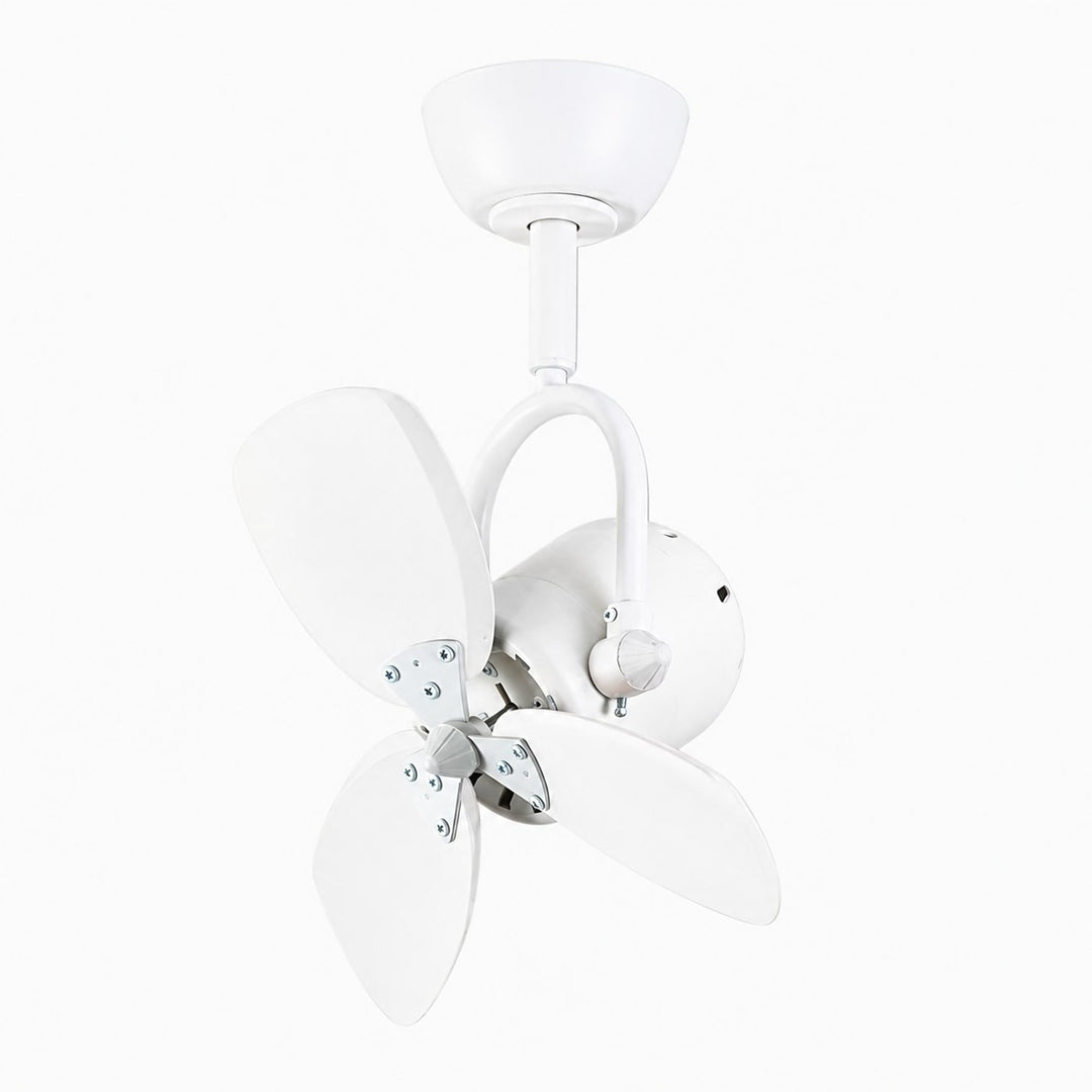 Fixed compact fan in white