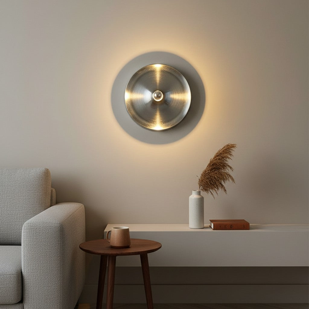 Lampada a Soffitto a Disco Aerospaziale Sleek Zentvoxa – Luce Moderna Versatile da Parete e Soffitto