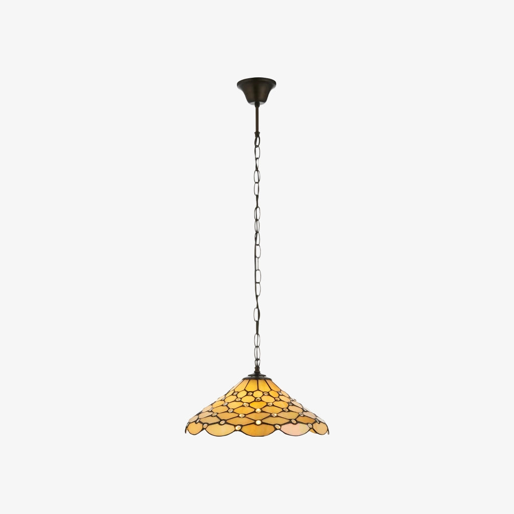 Suspension TF Pearl – Avec un abat-jour en verre et une longueur réglable pour salle à manger et cuisines