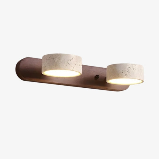 Travellia Modern Linear Multi-Head Sconce - Natural Stone Minimalist Lighting for Bedroom Hallway