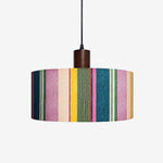 Cargar imagen en el visor de la Galería, Fabric drum pendant light 17