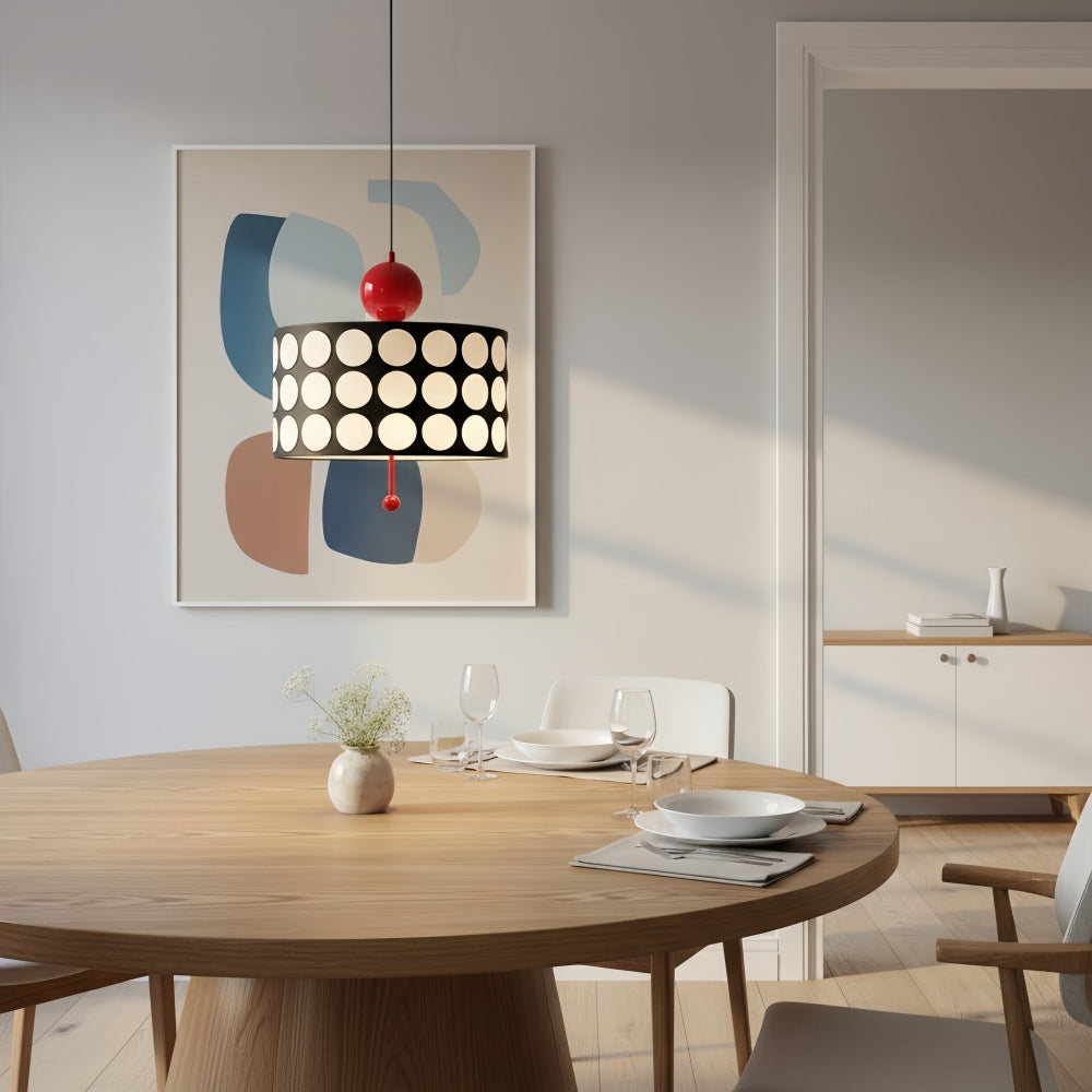 Dotrelia Suspension Géométrique en Treillis - Abat-jour en Cuir Moderne pour Salle à Manger