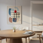 Dotrelia Suspension Géométrique en Treillis - Abat-jour en Cuir Moderne pour Salle à Manger