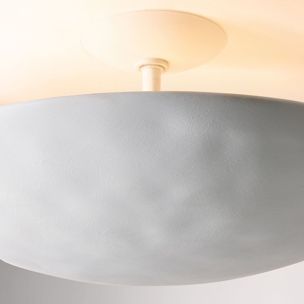Plafonnier encastré Plara - Luminaire de plafond en métal en forme de dôme arrondi et minimaliste pour couloir