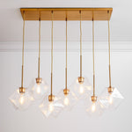 Load image into Gallery viewer, Talvior Luminous Geometric 7-Light Faceted Glass Chandelier
