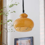 Carica l'immagine nella visualizzazione Galleria, Lampada a sospensione in vetro crema retrò Lunea – Lampada vintage nordica per camera da letto e sala da pranzo
