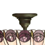 Charger l’image dans la visionneuse de la galerie, Plafonnier TF Hutchinson Tiffany avec Rose Mackintosh pour salons et salles à manger