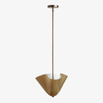 Load image into Gallery viewer, Bellina Radner Pendant Light – Colored Glass Shade with Brass Detail for Modern Spaces
