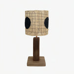 Cargar imagen en el visor de la Galería, Black dot shade loofah table lamp on a white background