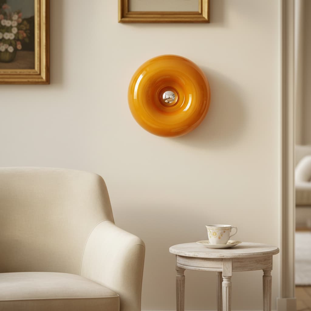 Lampada da Tavolo e da Parete Halorentis Bauhaus Design a Ciambella – Illuminazione Scultorea Moderna per Spazi Abitativi N11