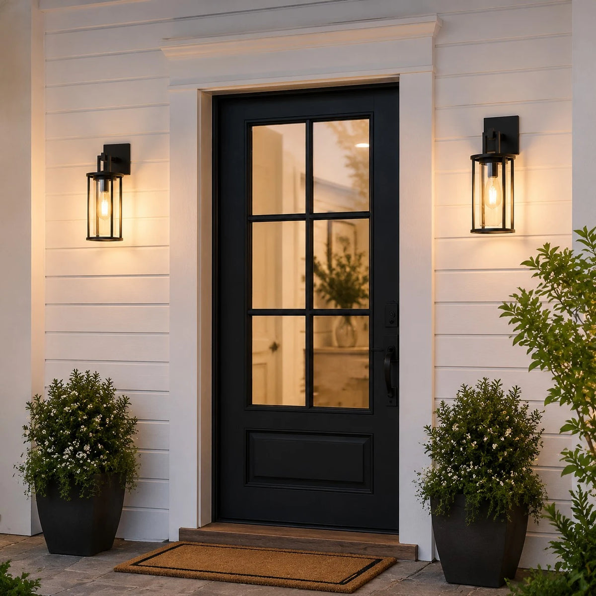 outdoor wall lantern scene