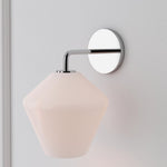 Load image into Gallery viewer, Merin Sculptural Milk Glass Geometric Wall Lamp
