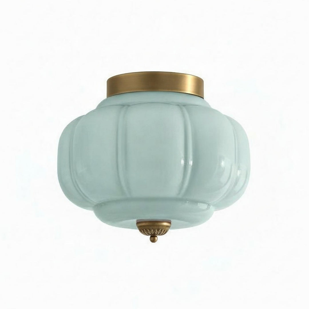 Vintage Eloise Milk Glass Flush Mount Ceiling Light - Vintage Charm Soft Glow