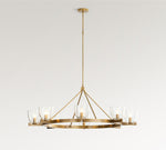 Load image into Gallery viewer, Auria Hand-blown Glass Metal Chandelier - Contemporary Brass Design
