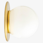 Load image into Gallery viewer, Glorica Glass Solid Brass Vanity Sconce - Compact Flush Mount Globe Light
