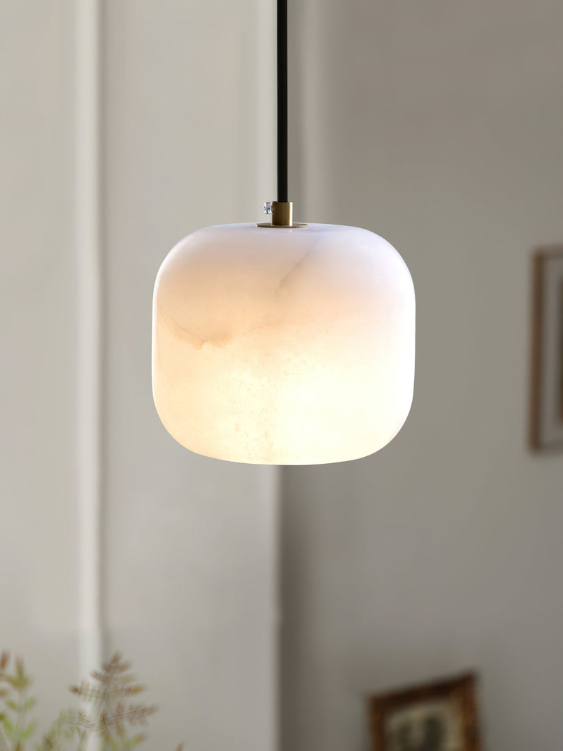 Lampa wisząca nocna z alabastru