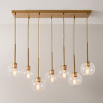 Load image into Gallery viewer, Selvion Elegant 7-Light Globe Chandelier – Glass Pendant Light

