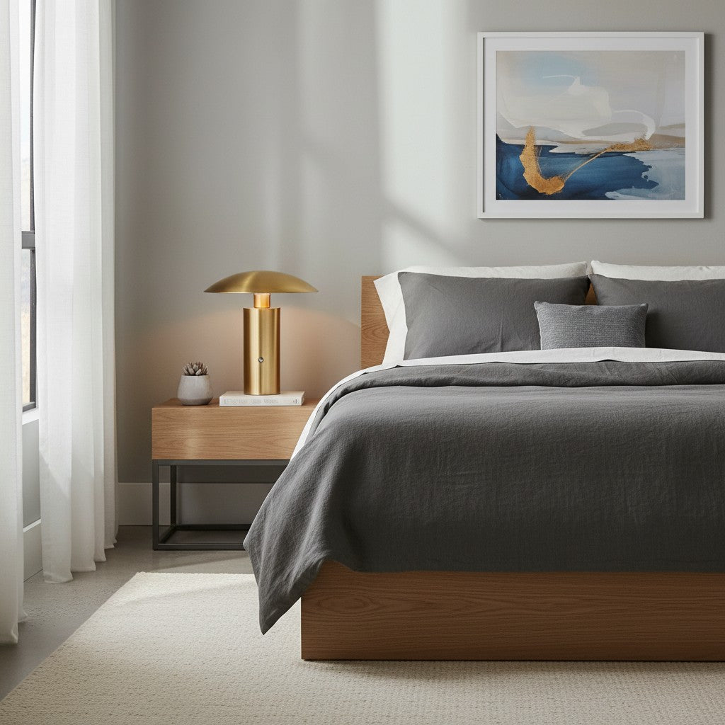 Oricone Draagbare LED Tafellamp – Touch-Dimmer Draadloze Paddestoellamp voor Eetkamer en Bedzijde