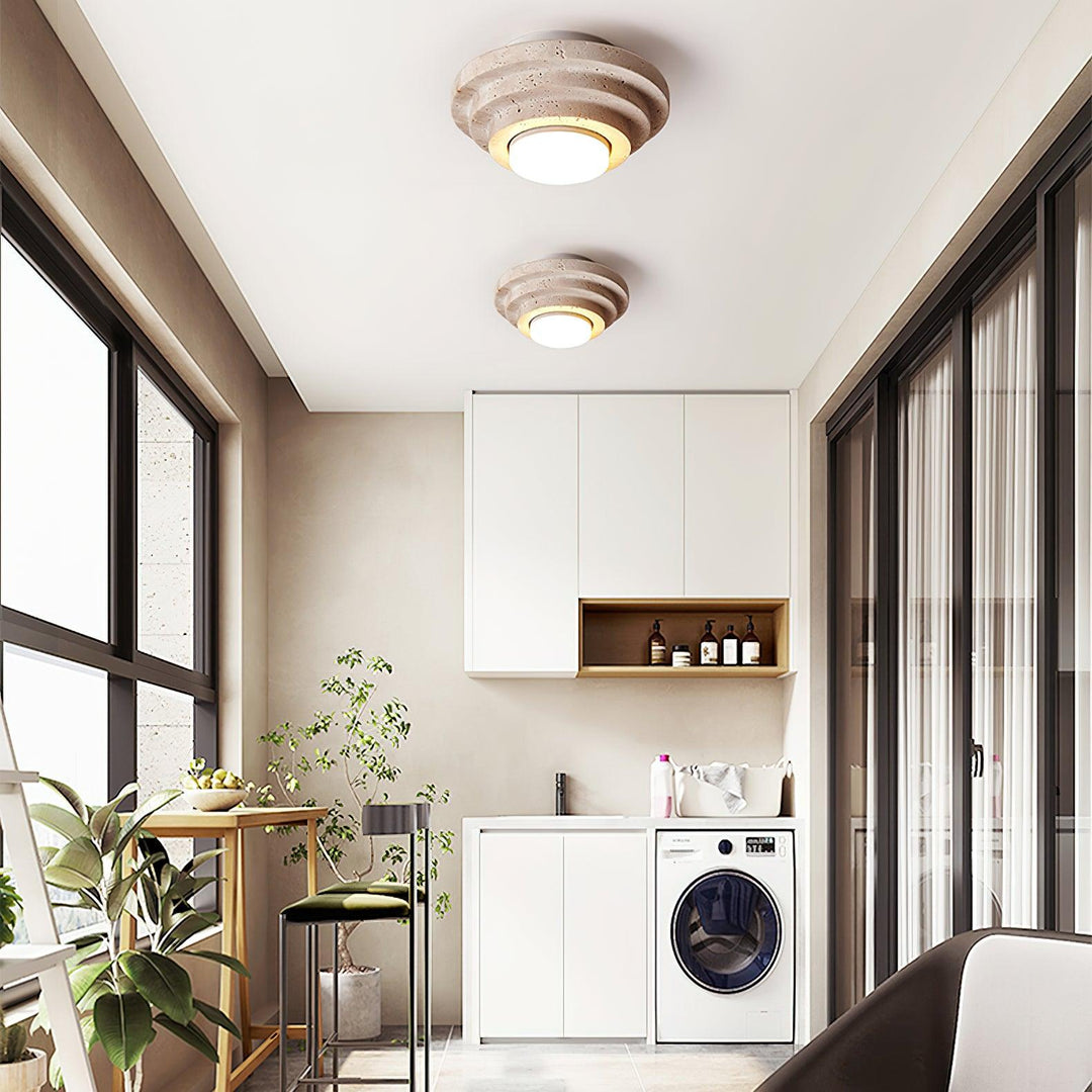 Aperture Trawertynowa Lampa Sufitowa